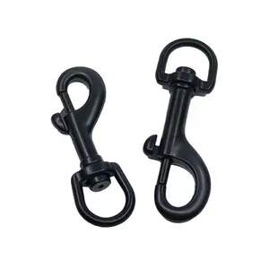 Fábrica Custom Zinc Alloy Eye Bolt Snap Swivel Gancho Single Ended Bolt Clip Black Swivel Snap Gancho Para Cães Leahes