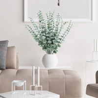 Arrangement de fleurs décoration de la maison Real Touch branche de feuille d'eucalyptus eucalyptus artificiel