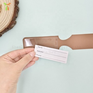 YY Faux cuir Simple étiquettes à bagages Logo <span class=keywords><strong>personnalisé</strong></span> valise à bagages Anti perte étiquette voyage <span class=keywords><strong>avion</strong></span> valise voyage nom carte étiquettes - Product Image 5