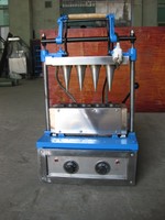Usine 2 têtes gaufre à la crème glacée/gaufre cône faisant la machine pour la fabrication de cône de crème glacée de petite entreprise