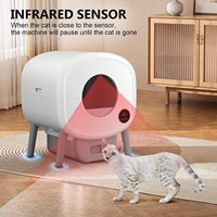 Bac à litière automatique pour chat contrôlé par application intelligente, toilette électronique autonettoyante pour animaux de compagnie, fonction de nettoyage facile, fournitures pour litière de chat