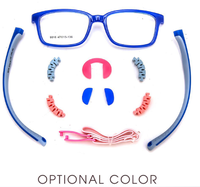 Lunettes optiques détachables Readsun Kids TR90 avec étui rouge inclus, monture légère et tendance adaptée aux visages en forme de losange