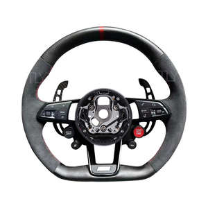 Volante in Pelle e Fibra di Carbonio per <span class=keywords><strong>Audi</strong></span> R8, Q5 2019, <span class=keywords><strong>RS6</strong></span> C7, A5 2013, A3 8Y 8V, A6 2017, TT 8N 2016 2015, S5 - Upgrade - Product Image 4