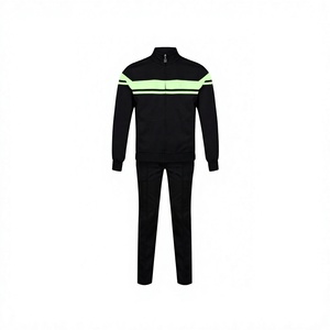 Conjunto Deportivo Urbano para Hombre, Chaqueta Negra con Cierre Completo y Capucha, Transpirable, Ecológico, de Algodón - Product Image 1