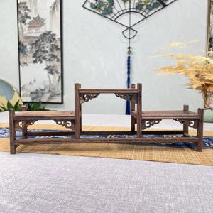 Porte-bogu <span class=keywords><strong>de</strong></span> bureau <span class=keywords><strong>en</strong></span> <span class=keywords><strong>bois</strong></span> massif à deux niveaux personnalisé Ornement <span class=keywords><strong>de</strong></span> table à thé archéologique antique Vaisselle <span class=keywords><strong>de</strong></span> chaîne d'approvisionnement d'usine - Product Image 6