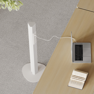 Multiprise sur pied avec 3 prises CA, 2 ports de charge USB, mise à la terre automatique, design moderne, 10A, NFC - Product Image 6