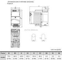 Convertisseur de fréquence à contrôle vectoriel, communication CANopen Delta, variateur de fréquence compact série VFD-EL-C, triphasé 460V 1,5Kw, onduleur/CA