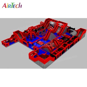 Centro de juegos inflable de alta calidad, gran castillo de salto, parque infantil Guerrero ninja con pista de carreras de obstáculos para adultos - Product Image 6