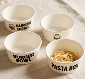 Personalisierter großer Mikrowellen-Ramen-Rundbehälter aus Kraftpapier für Nudelsuppe und Salat - Product Image 3