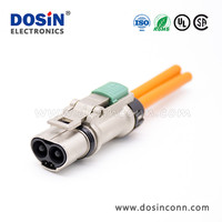 Connecteur femelle HVIL métallique 2 broches 35A et prise à sertir avec câble de 6 mm