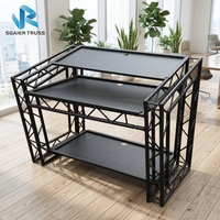 Cabine DJ mobile pliable en alliage d'aluminium avec une capacité de charge de 300 kg et une conception modulaire pour les discothèques