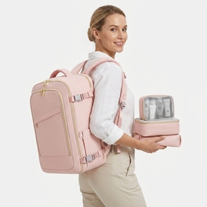 Set Zaino da Viaggio 40L Approvato per Voli, Adatto a Laptop da 17 Pollici, Approvato TSA, Impermeabile, con Cerniera, Ecologico, per Palestra - Product Image 2
