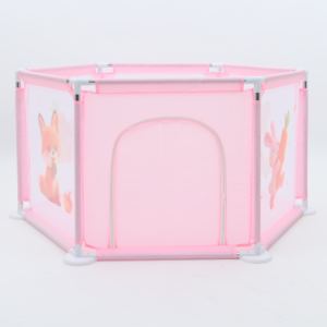 קיוניאו מודפסת משושה זחילה מחצלת לתינוק סלון משחק ילדים לילדים של מזחלת זחילה עם מעקה - Product Image 4