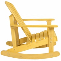 Fauteuil à bascule Adirondack en bois de sapin séché au four, pliable et traditionnel, pour jardin, terrasse, villa et ferme