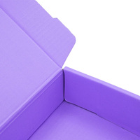 Logo personnalisé violet ondulé vêtements de nuit emballage expédition boîtes postales cosmétiques violet boîte cadeau pour vêtements de sport soutien-gorge sous-vêtements