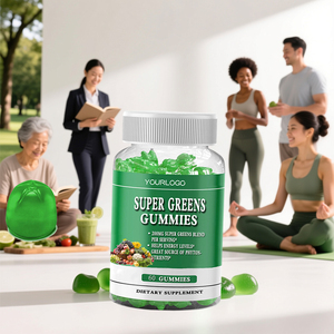 Gummies Super Greens 500 MG <span class=keywords><strong>Moringa</strong></span> biologique Antioxydant Soutien immunitaire Complément alimentaire pour adultes avec superaliments végétaux et fruités - Product Image 5