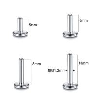Disposable Tattoo Accessories Titanium Piercing Jewelry Internal Thread Labret Studs Piercing Guide Rod Connecting Insertion Pin