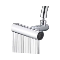 4 Modes Aérateur de robinet de cuisine rotatif à 360 degrés Style traditionnel Finition chromée Finition chromée Rallonge en plastique poli