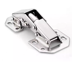 Sắt không đục lỗ cửa tủ phần cứng bản lề đóng mềm điều chỉnh im lặng giảm xóc Dễ dàng cài đặt thiết kế hiện đại sống - Product Image 1