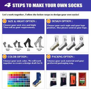 High Quality Anti <b>Slip</b> Logo Fuzzy Designer Compression Cotton Sport Women Custom Grip Yoga Pilates Socks Wholesale - Product Image 2