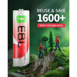 EBL Paquete de 8 Pilas AA Recargables de Litio de 1.5V 3000mWh, Doble AA, Más de 1600 Ciclos de Recarga, Paquete de Iones de Litio de Larga Duración - Product Image 4
