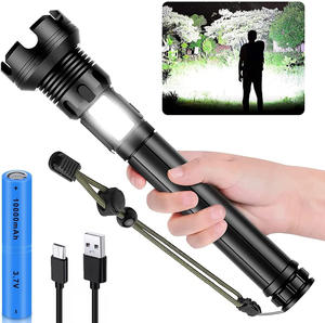 Linternas tácticas recargables <span class=keywords><strong>Led</strong></span> XHP90.2, <span class=keywords><strong>linterna</strong></span> más brillante de <span class=keywords><strong>90000</strong></span> <span class=keywords><strong>lúmenes</strong></span> altos, Cob luz lateral, Banco de energía de emergencia con zoom - Product Image 1