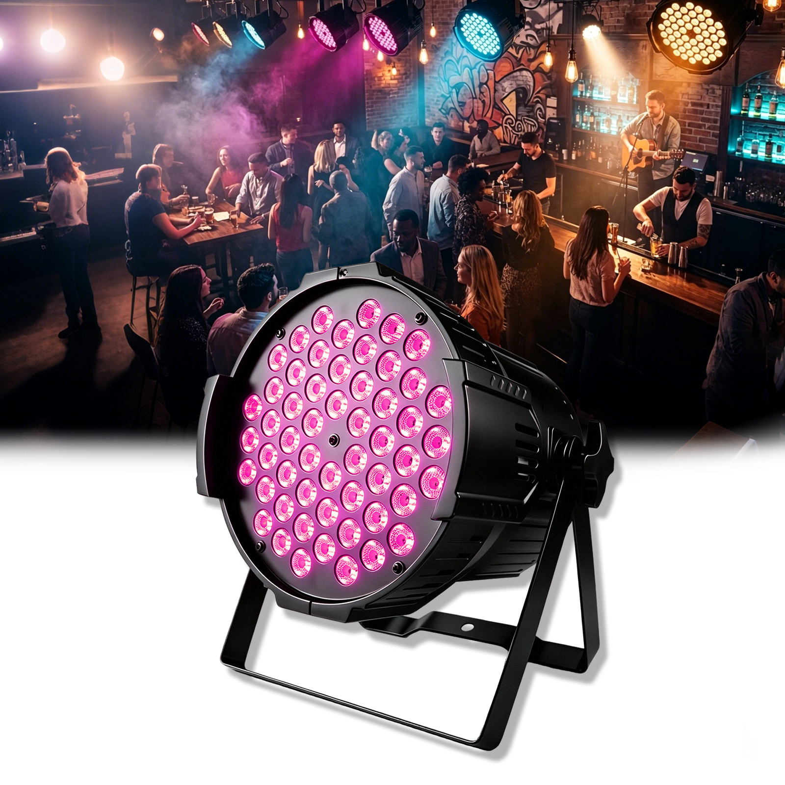 Avastron Factory Price Stage Lights 54x3W LED PAR Light RGB Sound Control DMX512 IP20 CRI95 Dimmable 25 Beam Angle Lighting