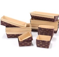 Boîtes à outils de pâtisserie jetables pour gâteaux Kraft Cuisson au pain Plateau à pain en papier Moules à pain Boîte à gâteaux Outils de cuisson