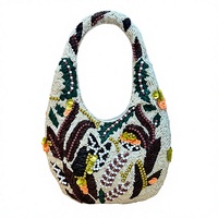 Sac à bandoulière bohème fait main perlé, motif nœud, style bohème, sac à main unique à sangle unique, léger, durable, magnétique