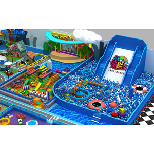 Parcours de corde de Jeu Doux Intérieur de Bébé, Cirque Aire De Jeux Intérieure Avec Grand Toboggan - Product Image 3
