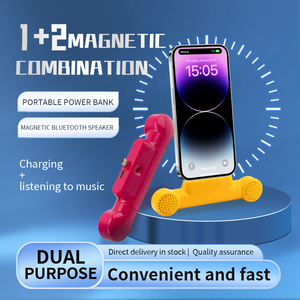 Sistema de audio de doble bocina desmontable USB Mini inalámbrico magnético para altavoz con Banco de energía de batería de litio 18650 - Product Image 2