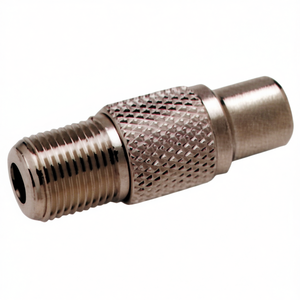 Adaptador F hembra a RCA hembra, conector de audio y video, carcasa metálica - Product Image 2