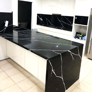 Tấm Thạch Anh Mặt Bàn Kích Thước Lớn Nhất Marquina Màu Đen 3200X1600X20 Mm Tấm Thạch Anh Việt Nam - Product Image 6