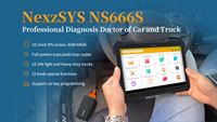 Outil de diagnostic HUMZOR NexzSYS NS666S pour voitures et camions, mise à jour gratuite à vie, scanner de systèmes complets