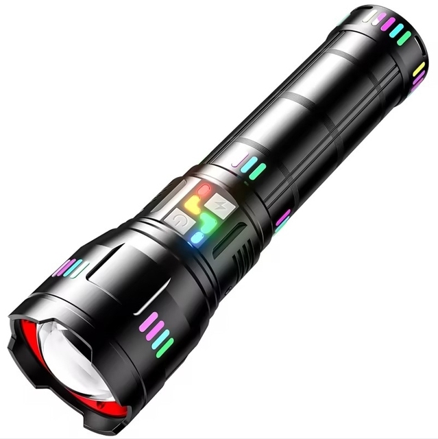 Super Bright Spotlight Long Range Tactical Zoomable Emergency Torch High Lumens Powerful Flashlight
