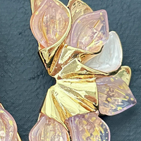 2025 dernière lumière luxe 3D or fleur boucles d'oreilles avec pétales roses pour un must have Euro US automne hiver oreille accessoire