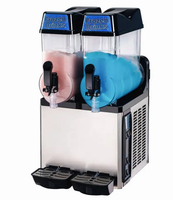 Machine à boissons glacées électriques, smoothies, granitas, daiquiris, margaritas, capacité 2x12L, 600W