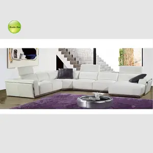 New design Ideas genuine leather Living room furniture real leather couches lounge Air Leather Sectional sofa sets