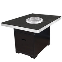 Barbecue à gaz de table coréen sans fumée en acier inoxydable avec système d'échappement, facile à assembler et à nettoyer pour un usage domestique commercial