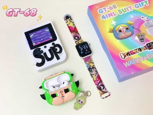 Nuovo Set regalo elettronico 4 - in - 1 a tema Powerpuff Girls (orologio + auricolari + custodia per Console di gioco) - Product Image 5