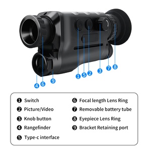 8X Zoom 25 mét ống kính 384x288 cầm tay tầm nhìn ban đêm phạm vi nhiệt với <span class=keywords><strong>12</strong></span>μ vật liệu kim loại cho săn bắn - Product Image 2