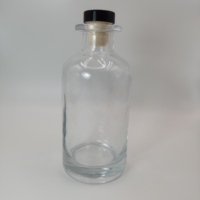 Bouteilles de diffusion en verre plates sérigraphiées avec bouchon en liège et joint en caoutchouc, marque KeruiJia, pour cosmétiques et parfums, faible minimum de commande