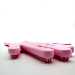 قفازات سيليكون مقشر منزلية مقاومة للماء قفازات مطاطية لغسيل الأطباق للاستخدام في تنظيف المطبخ - Product Image 6