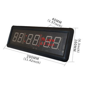 Zhong <span class=keywords><strong>Xiaoxiao</strong></span> 1.5 pouces horloge murale LED minuterie intérieur simple face tout rouge bouton de frappe à main compte à rebours positif électronique - Product Image 3