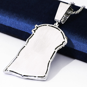 Tianyu Hip Hop Jésus Pendentif Haut De Gamme Bijoux Corde Chaîne 925 Argent Plaqué Or Glacé Grand Moissanite Jésus Pendentif pour Hommes - Product Image 5