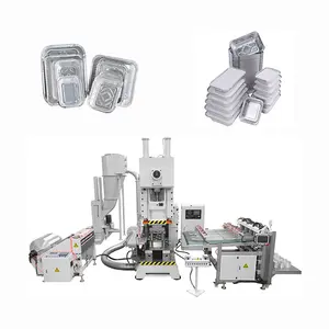 Aluminium Foil Container Machine With High Press Stamping Eyelet For Packaging And Heating Food