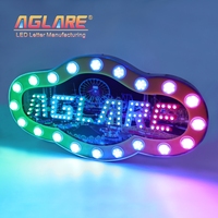 Enseigne LED 3D personnalisée pour l'extérieur, vente en gros d'enseignes LED personnalisées, enseigne lumineuse, panneau d'affichage LED pour la publicité
