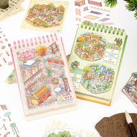 JHM Dream Four Seasons Cartoon Aufkleber 3d Landschafts bau Kinder Miniatur szene Drei dimensionale Aufkleber