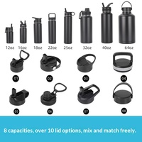 Bouteille d'eau et tasse isothermes en acier inoxydable 304 de 12 oz pour le sport, grande capacité, pour enfants et activités de plein air – Offre spéciale