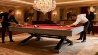Table de billard professionnelle de 7 pieds pour la maison, en bois massif avec plateau en ardoise, style rustique personnalisé, pour tournoi, vente en gros d'usine